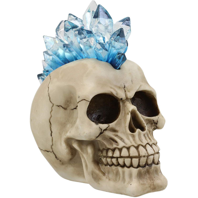 Infernal Crystal Skull with Light Up Mohawk 17cm main image 1